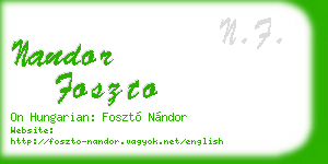 nandor foszto business card